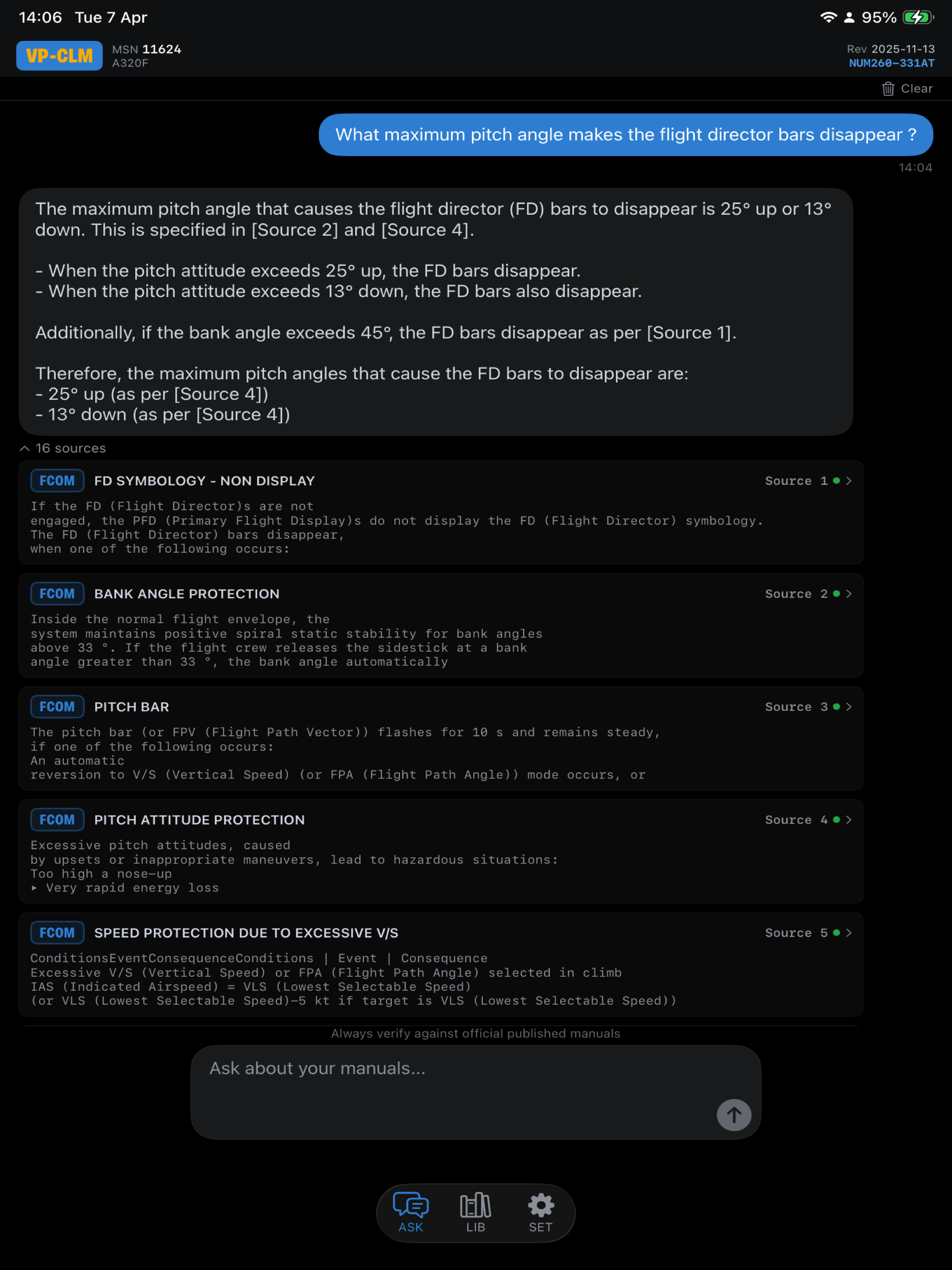 askM knowledge base navigation on iPad